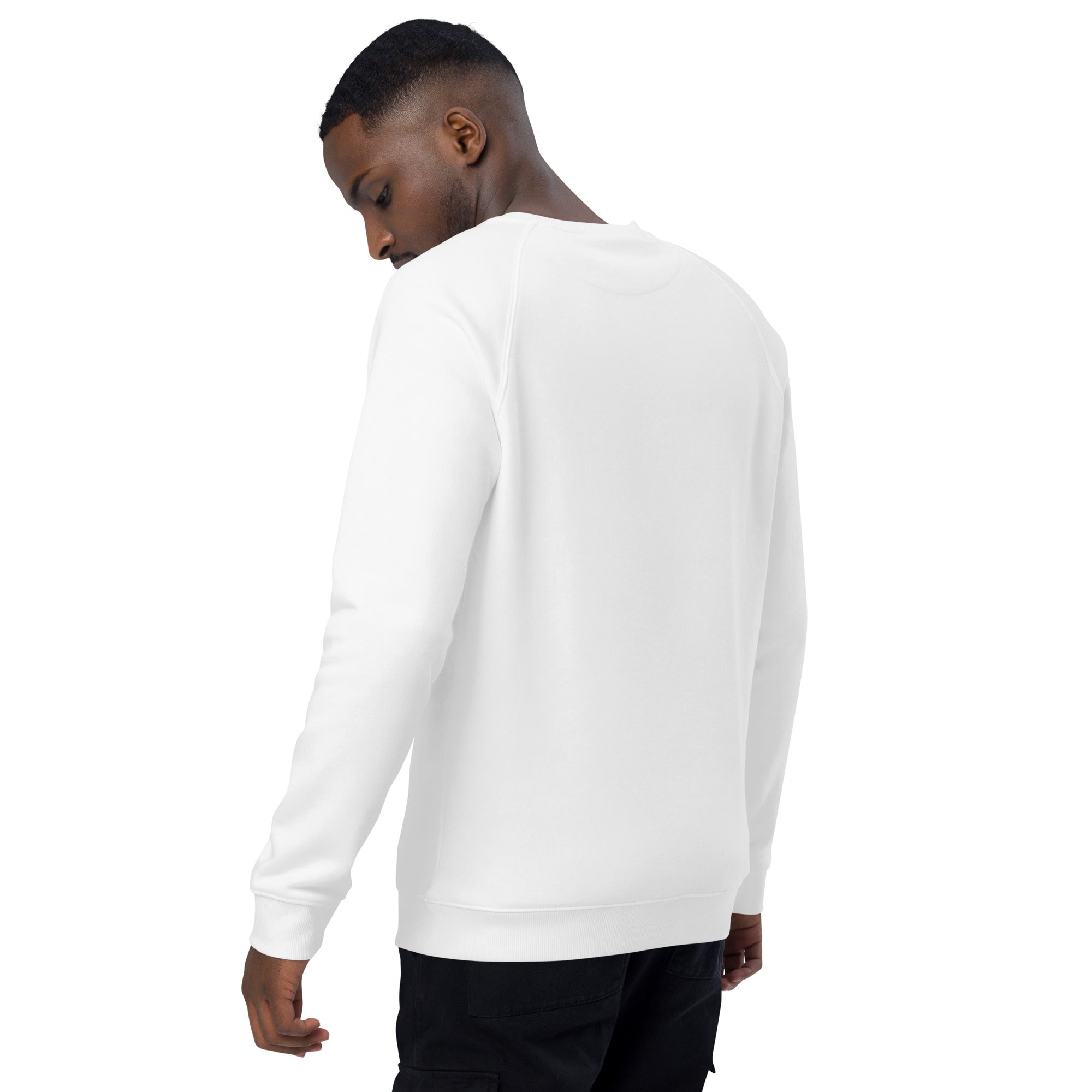 IOHA Embroidered Organic Cotton Raglan Sweater (White)