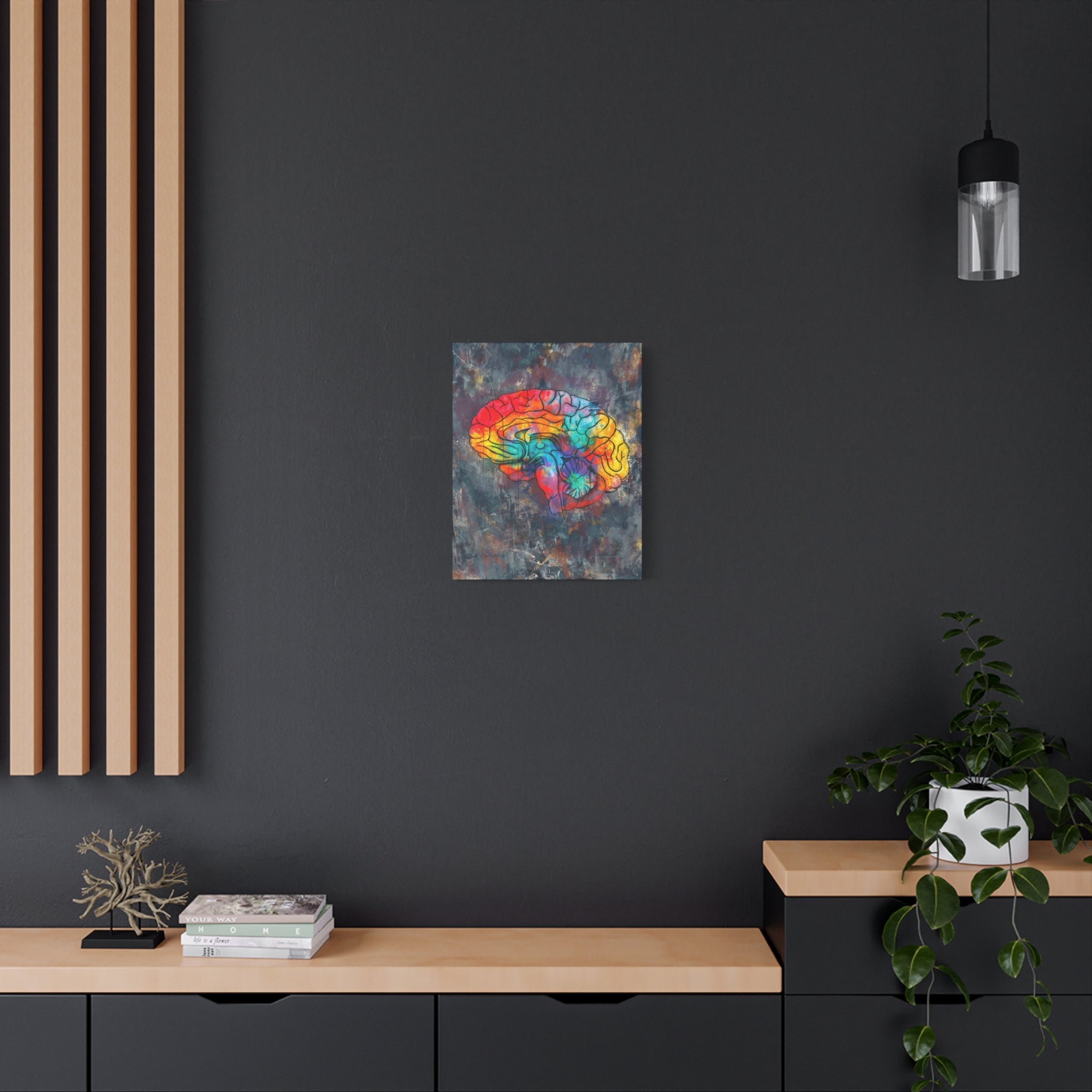 Oil & Watercolor Brain Canvas Print