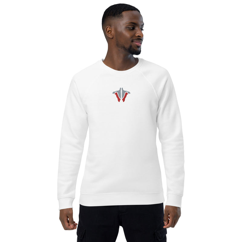 IOHA Embroidered Organic Cotton Raglan Sweater (White)